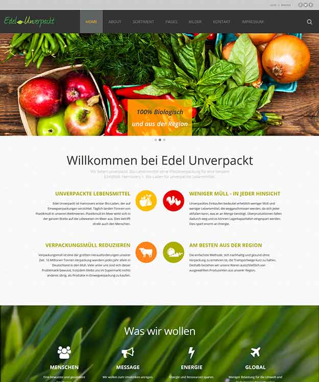 Werbeagentur Hannover - Webdesign Bio Fachgeschäft Hannover Werbung