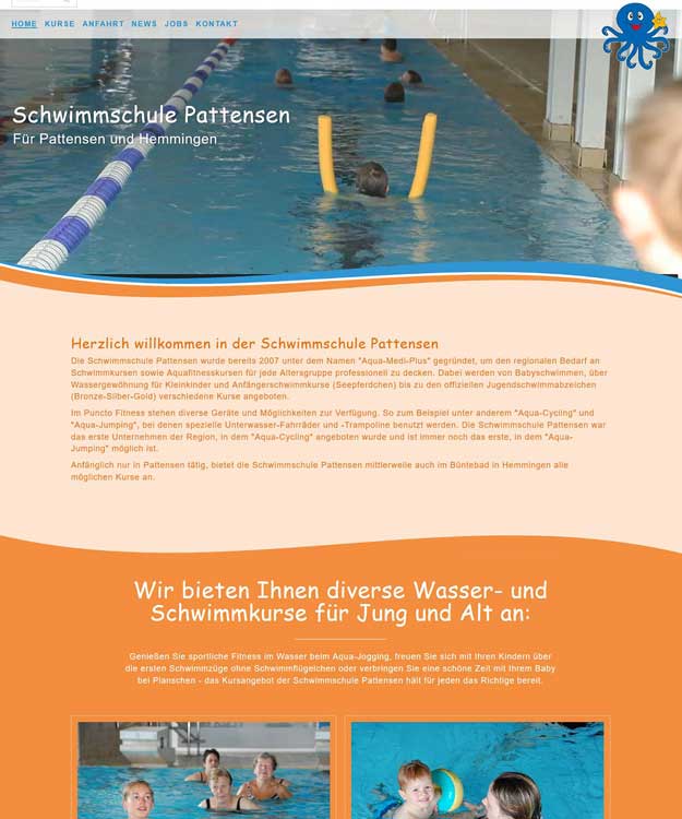 Werbeagentur Hemmingen - Webdesign Schwimmschule Pattensen Gerti Junge Pattensen Werbung Hemmingen
